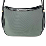 Miss Chloe Rubberized Canvas Black Gray Color Block Tote