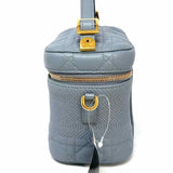 Dior 2020 Small DiorTravel Vanity Case Steel Blue CANNAGE Made in Italy Clutch