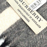Burberry Cashmere Cream Black Long 80" Check Scarf