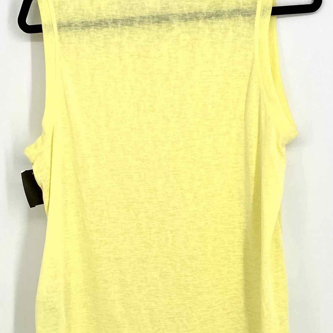 ATHLETA Women's Yellow Size L Crew Sleeveless