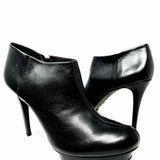 Tory Burch Women's Black Size 10 Platform Leather Stiletto Made in Brazil Bootie