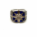 DAVID YURMAN size 7.5 925 Sterling Silver Blue Signet Star Lapis Lazuli Ring