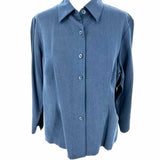 Pendleton Women's Navy Size MP Button Down Tencel Long Sleeve