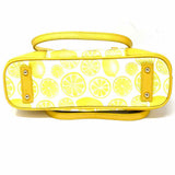 Dooney & Bourke Coated Canvas Yellow Zip Top Lemon Tote