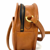Coach 1995 Canteen D5G-9982 Leather Cognac Circle Crossbody