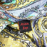 Asian Eye Silk Multi-Color Long 76" Paisley Scarf