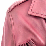 IRO Han Women's Burgundy Size 40/L Moto Leather Jacket