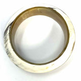 Lucite Brown White Chunky Abstract Bangle