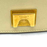 Celine 2018 Frame Medium Cream Taupe Leather Made in Italy Shoulder Bag