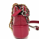 Chanel 2018-19 Gabrielle Double Zip WOC Cranberry Made in Italy Crossbody