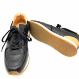 LOUIS VUITTON 2016 Abbesses Men's Black Shoe Size 9 Leather Sneakers