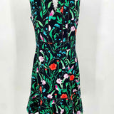 Kate Spade Jardin Tile Women's Black/Multi-color Size 6 Sleeveless Floral Dress