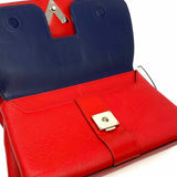 LOUIS VUITTON Very Chain Red Navy Convertible Monogram Leather Crossbody