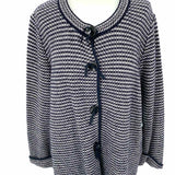 Lucia Women's Navy Size 16/L Button Down Knit Cardigan