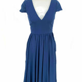 Dress The Population Corey Women's Blue Size XXS Short Sleeve Chiffon Dress