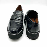 Franco Sarto Women's Black Size 6 Patent Leather Penny Loafers