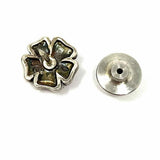 Judith Jack 925 Sterling Silver Flower Marcasite Pin