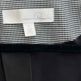 Emerson Rose Women's Black White Size L Waterfall Houndstooth Jacket