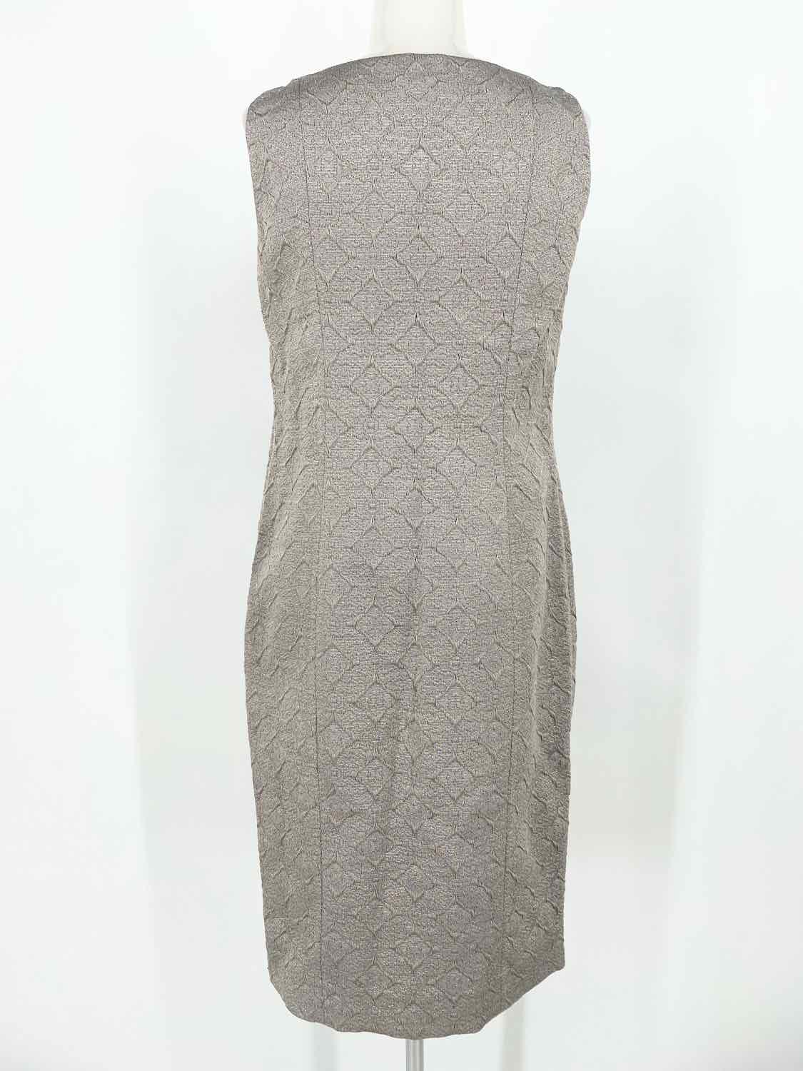 RED VALENTINO Women's Silver sheath Textured Size 6 Dress - Article Consignment