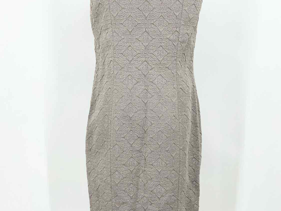RED VALENTINO Women's Silver sheath Textured Size 6 Dress - Article Consignment