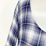 Blue Rain Women's Blue/White Tiered Plaid Size S Dress - Article Consignment