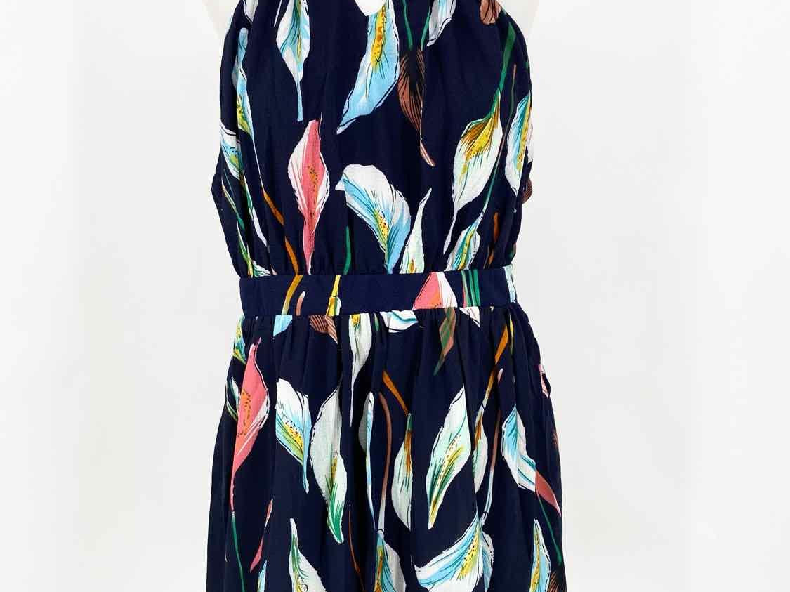 LUXMI Women's Navy/Pink Racerback Floral Size L Dress - Article Consignment