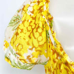 Diane Von Furstenberg Women's Yellow/Green Scoop Neck Floral Size 8 Dress - Article Consignment