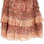 ULLA JOHNSON Size 0 Pink/Blue mini Cotton Ruffled Skirt - Article Consignment