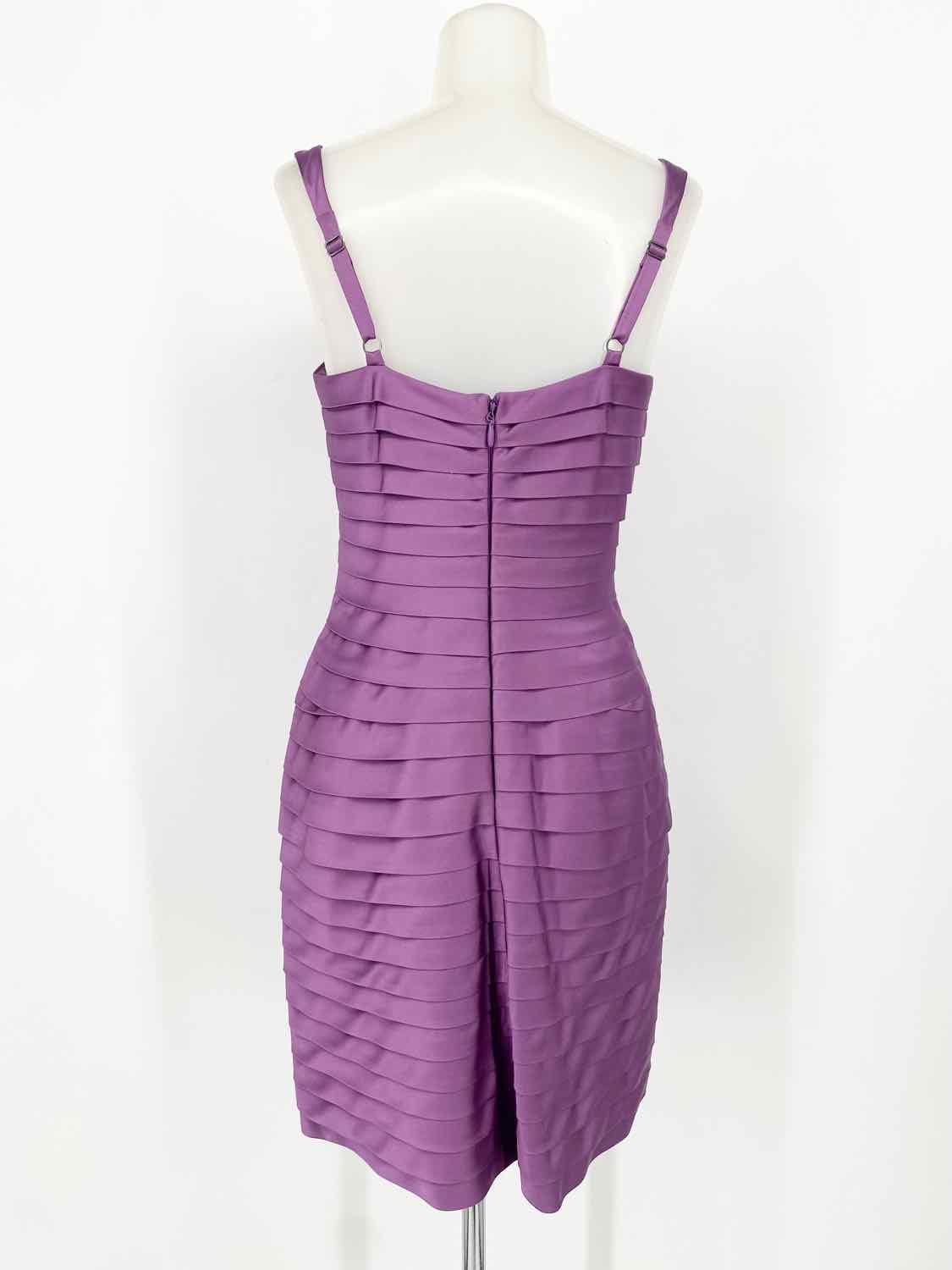 BCBG Max Azria Women's Mitzi Purple sheath Stripe Date Night Size 6 Dress - Article Consignment