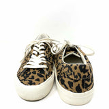 Madewell Women's Brown/Black Lace-up Canvas Animal Print Size 6.5 Sneakers - Article Consignment