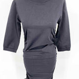 Women's Black Bodycon Ruched Size S/m Dress - Article Consignment