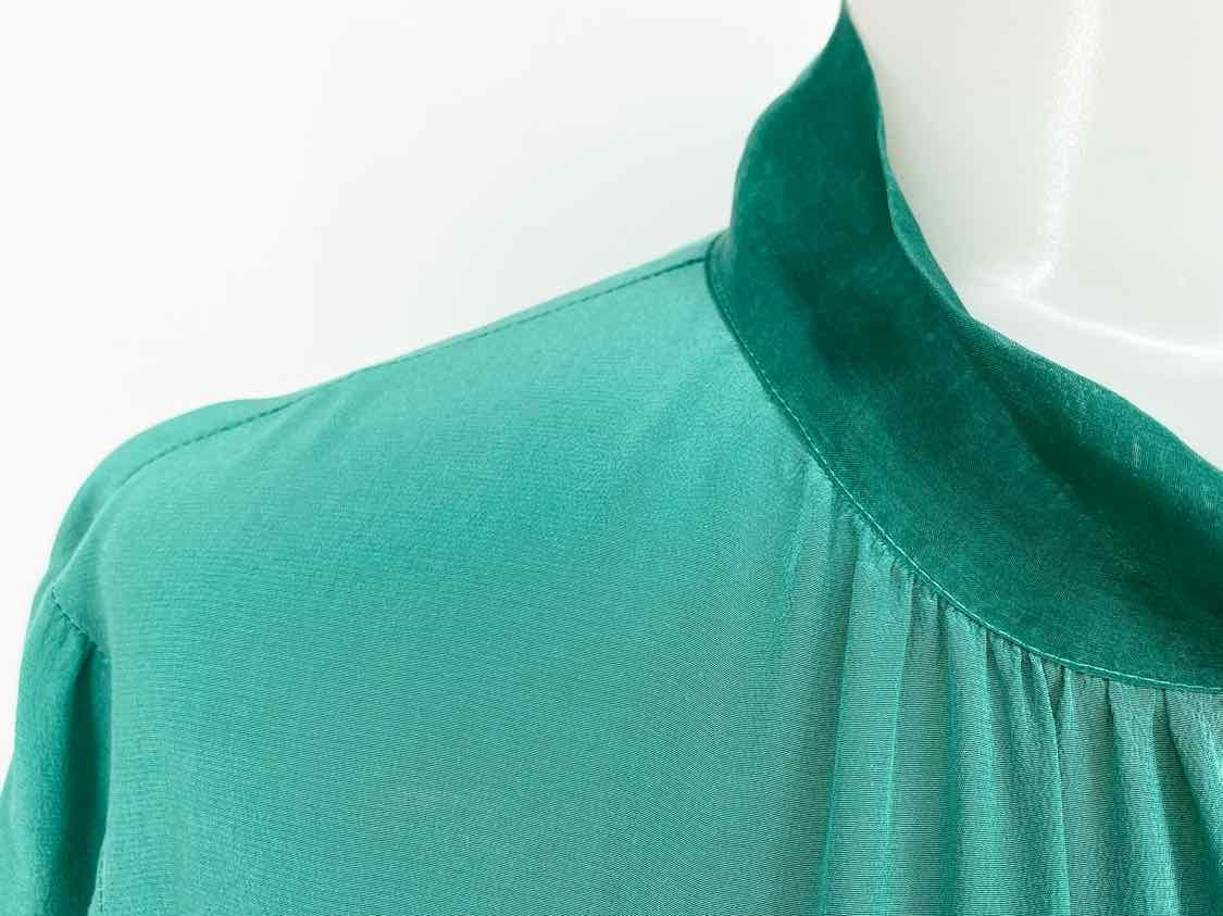 M MISSONI Women's Green Long Sleeve Silk Beaded Size 8 Dress - Article Consignment