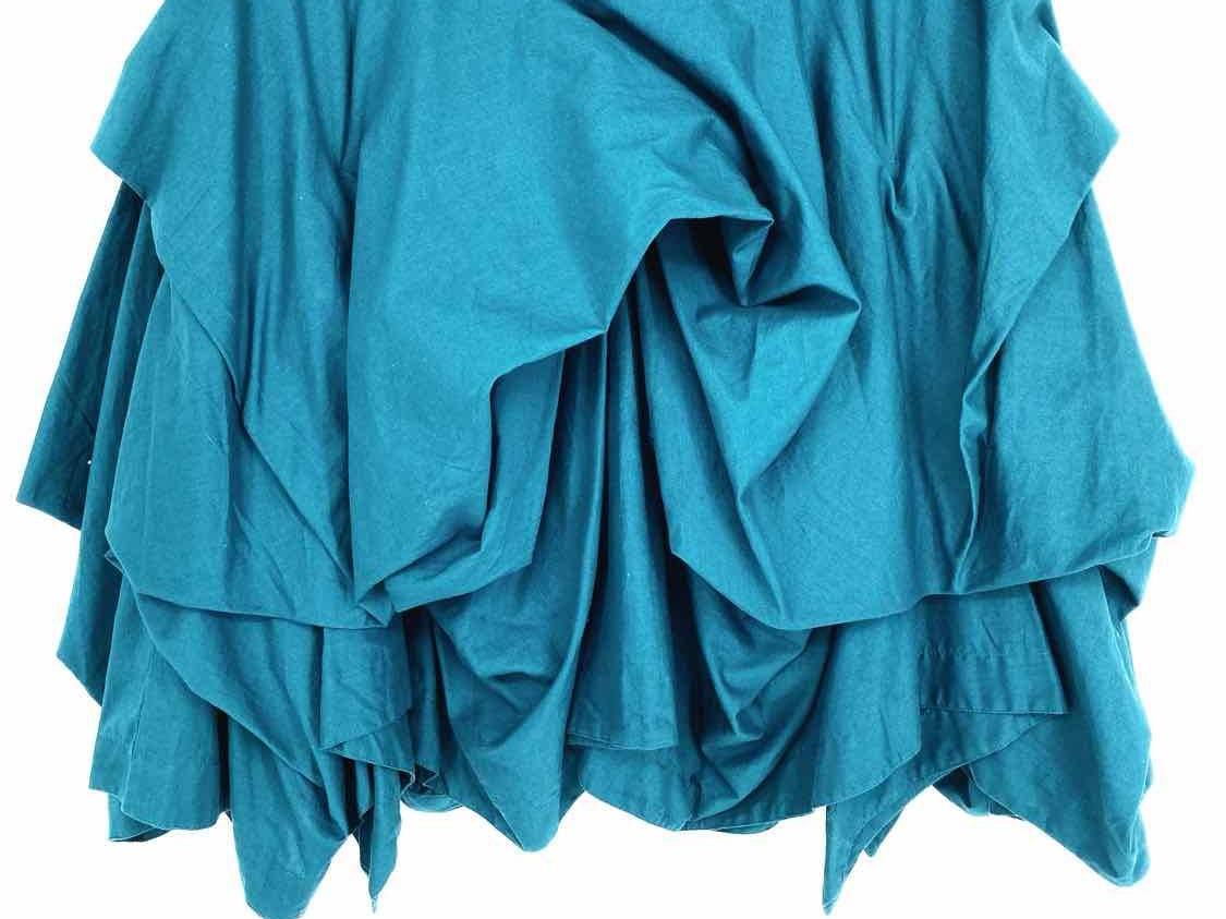 All Saints Teal Ruffled Size 4 Skirt - Article Consignment