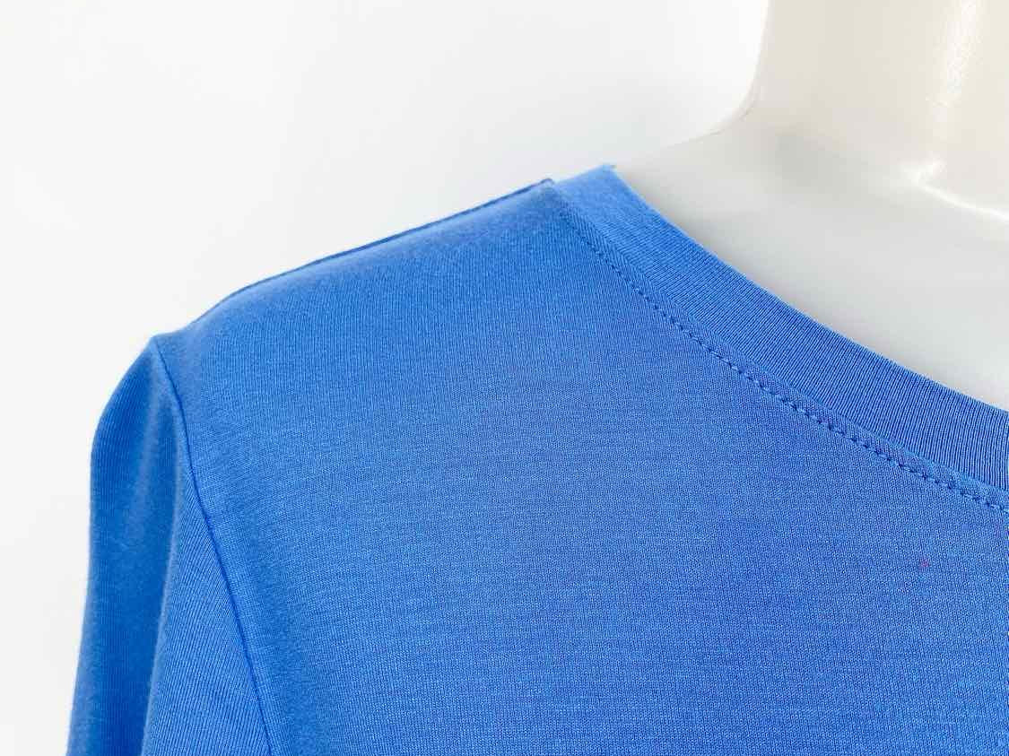 Eileen Fisher Women's Blue T-shirt Jersey Lagenlook Size S Short Sleeve Top - Article Consignment