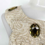 Arden B. Women's Gold Sleeveless Brocade Metallic Size M Dress - Article Consignment