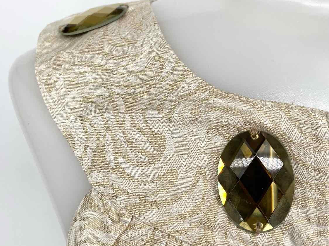 Arden B. Women's Gold Sleeveless Brocade Metallic Size M Dress - Article Consignment