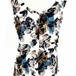 MARNI Size 6 Brown/Teal Acetate Blend Floral Tank Sleeveless - Article Consignment