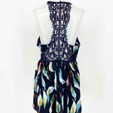 LUXMI Women's Navy/Pink Racerback Floral Size L Dress - Article Consignment