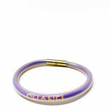 Chanel 2000 Transition Collection Rubber Lavender Logo Bracelet - Article Consignment