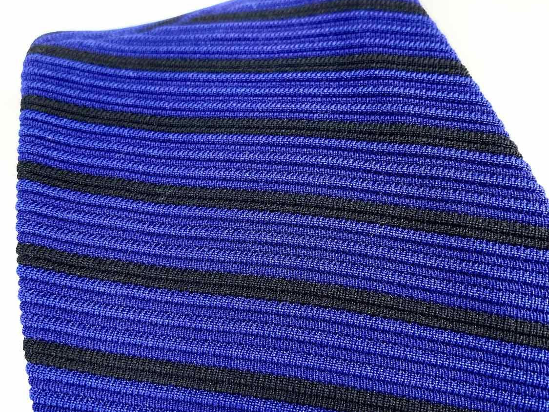 ASTR Size XS Blue/Black Crop Polyester Blend Stripe Sleeveless - Article Consignment