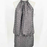 Laundry By S.S. Women's Silver Drop Waist Sequined Size 8 Dress - Article Consignment