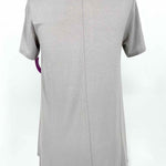 Eileen Fisher Size SP Gray Viscose Blend Short Sleeve Top - Article Consignment