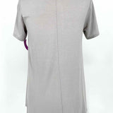 Eileen Fisher Size SP Gray Viscose Blend Short Sleeve Top - Article Consignment