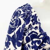 Trina Turk Women's Blue/Cream Short Sleeve Print Crop Size S Jacket - Article Consignment