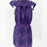 Geren Ford Women's Purple Print Sleeveless Silk Abstract Size S Dress - Article Consignment