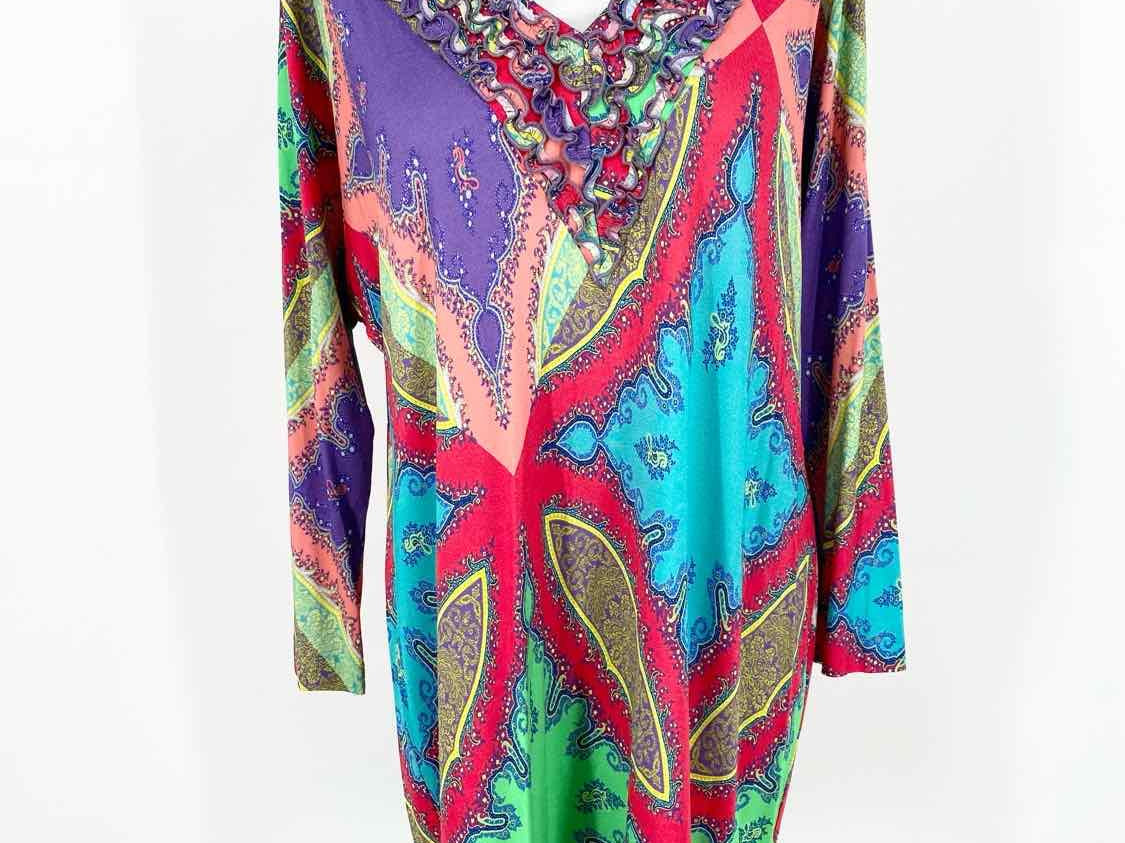 ETRO Women's Multi-Color Turkish Italy Size 48/L Viscose Blend Dress - Article Consignment