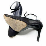 Alexander Wang Women's Black Stiletto Mesh Suede Italy Size 39.5/9.5 Pumps - Article Consignment