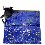 CLARE VIVIER Blue/Black Foldover Stars Suede Clutch - Article Consignment