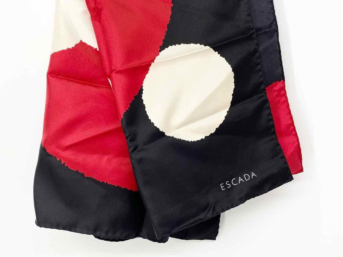 ESCADA Silk Red Square 34 in Abstract Scarf - Article Consignment