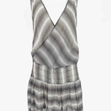 Armani Exchange Size 2 Black/Ivory mini Silk Lines Dress - Article Consignment